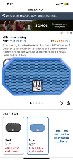 Aztec Landing Speaker Blue