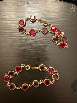 Swarovski bezel-set crystal bracelets - set of 2