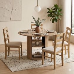 Brand New Light oak Dining Table And 4 Chairs 