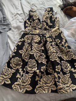 Black And Gold Night Dress (papaya)