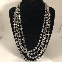 New Apt 9 4 Strands Brilliant Rhinestones Necklace 