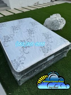 Queen deluxe mattress and Boxspring bed set Colchon y tambor