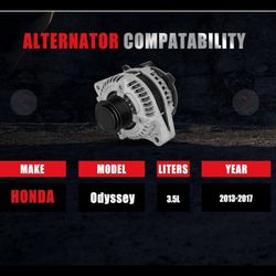 Alternator For Honda Odyssey.  See all pics & description.