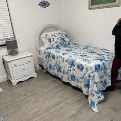 Twin Beds Complete With Mattress and One Night Stand