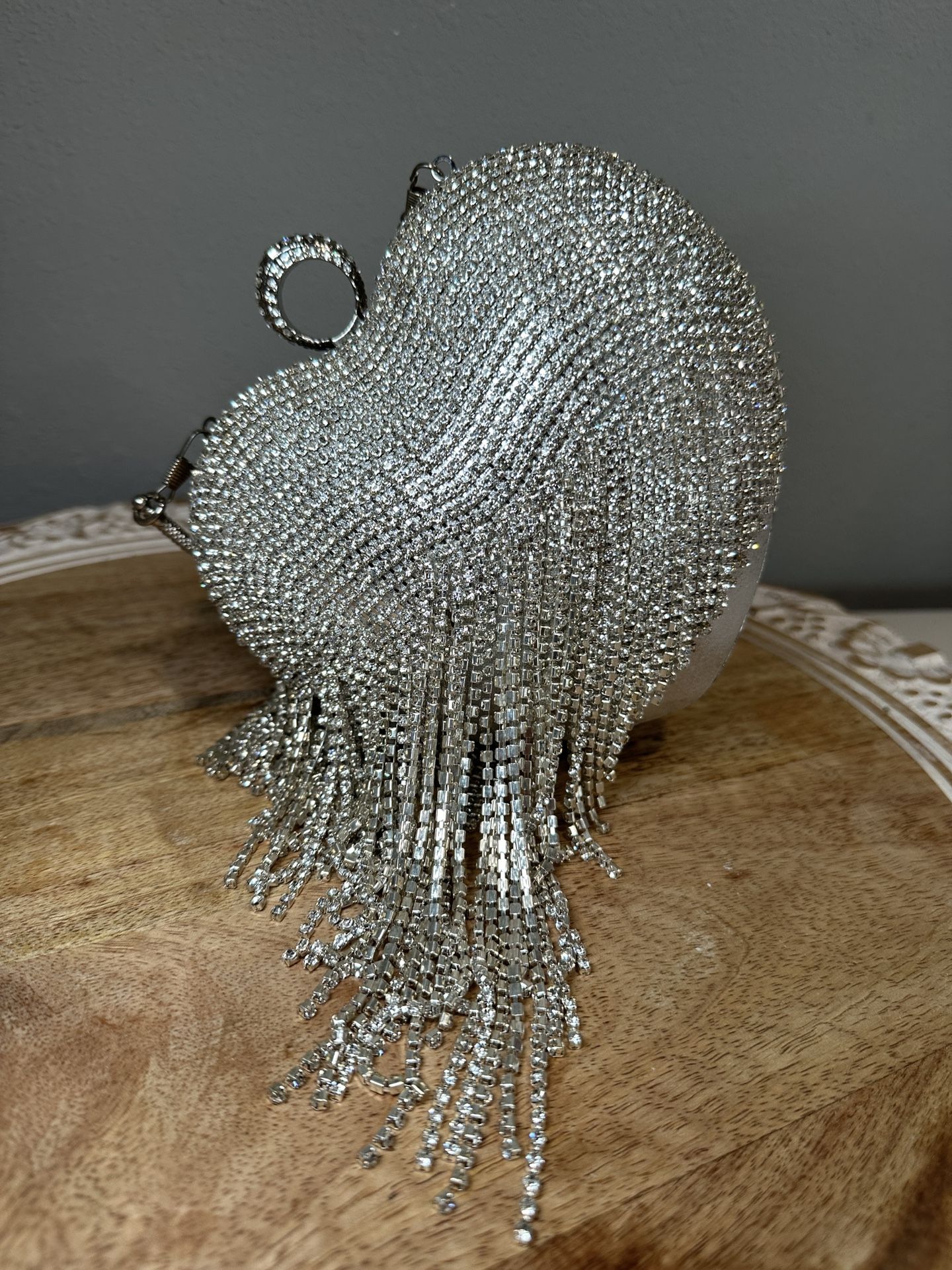 Diamond Heart Shaped Clutch