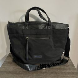 Versace Parfurms Large Black Weekender Tote Travel Bag 