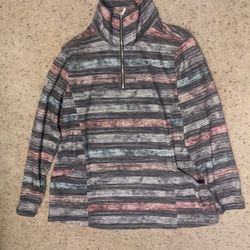 Striped Quarter-Zip Pullover