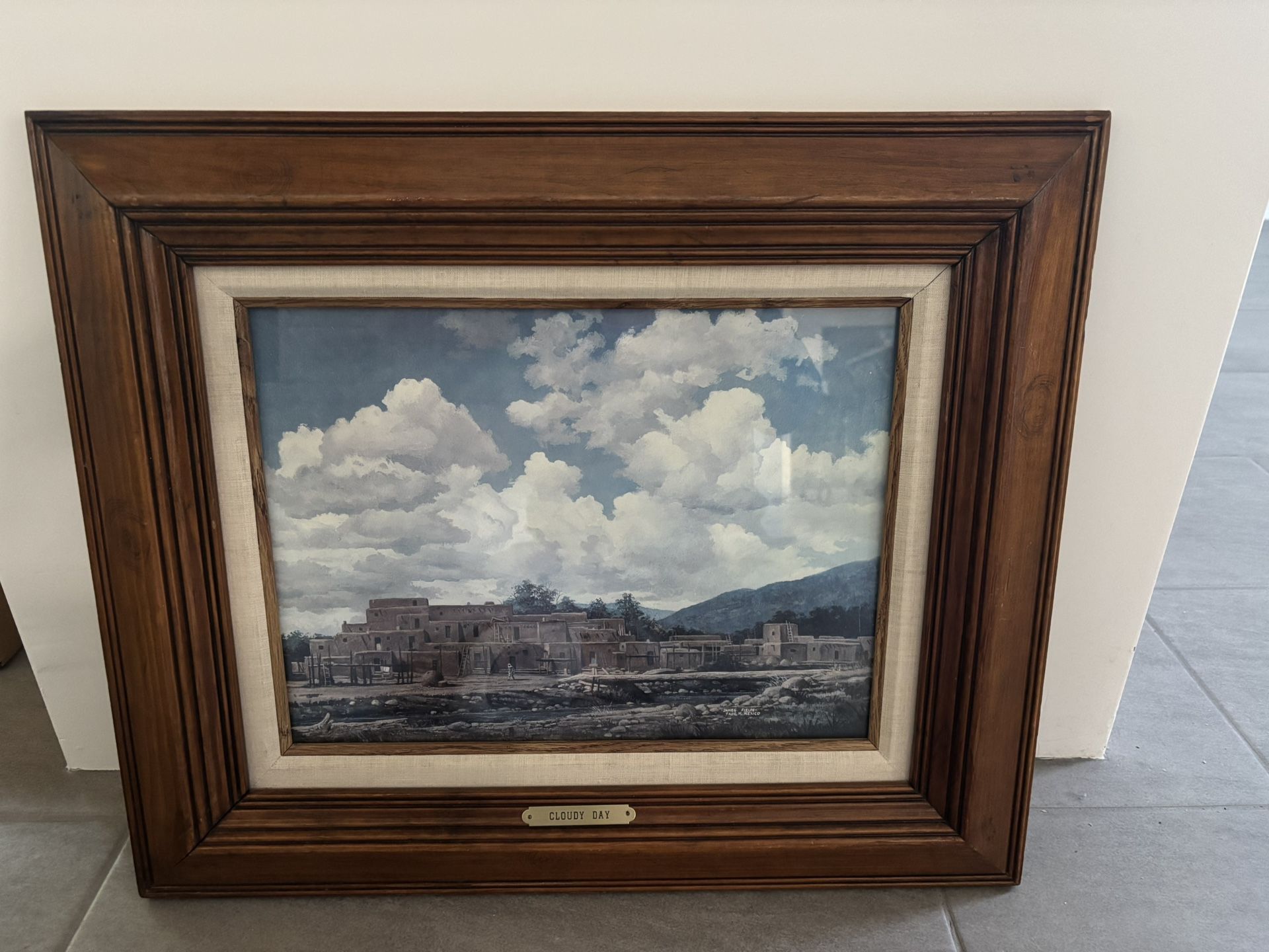 “Cloudy Day” Taos, NM Framed Gallery Print by James Fields