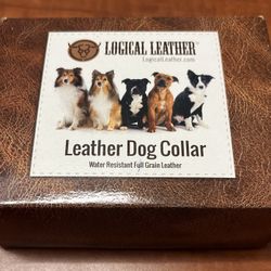 SM Blue Full-Grain Leather Dog Collar – Logical Leather, Adjustable