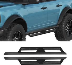 Bronco Running Boards Powder Coated Nerf Bars Carbon Steel Off-Road Running Boards for 2021-2026 Ford Bronco 4 Door SUV