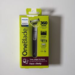 Philips Norelco OneBlade 360 Face Rechargeable Men's Electric Shaver and Trimmer