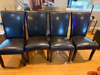 Espresso brown dining chairs (4)  - PRICED FOR FAST SALE