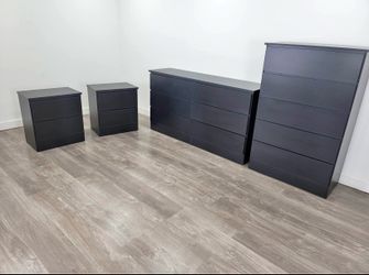 Dresser, chest and 2 nightstands - Cómoda, Gavetero y 2 mesitas de noche