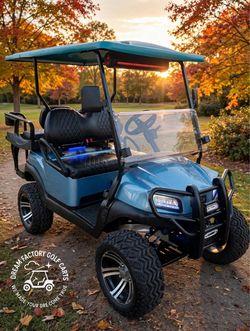 Custom Lifted Golf Cart with LED Lights