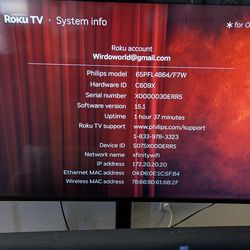 65-In 4K Roku TV by Philips