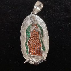 Our Lady Of Guadalupe 925 Plata Pendant/ Virgin De Guadalupe 925 Italy Plata