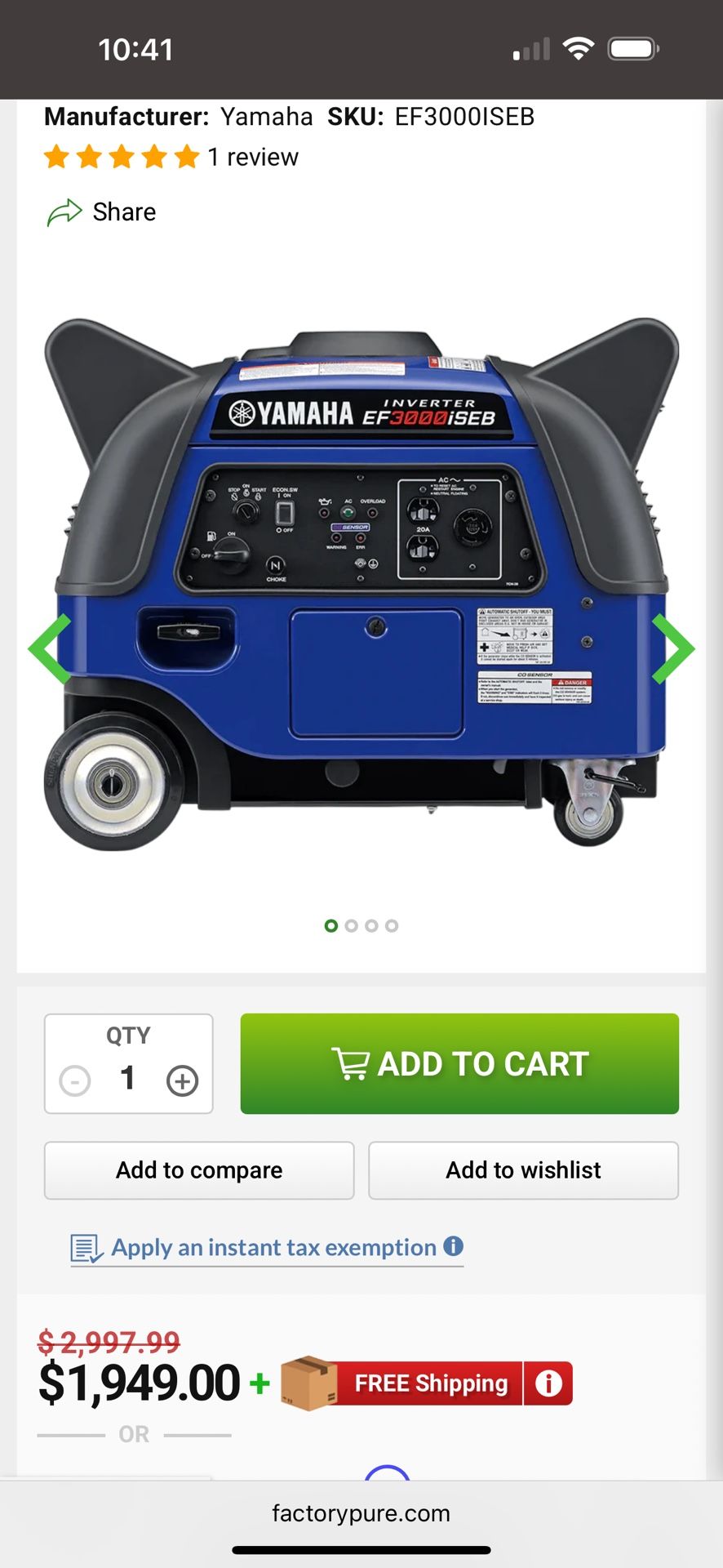 Yamaha Generator Inverter 3000w