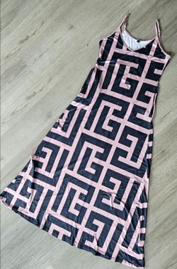Geometrical, Print Maxi  Dress, (NEW)