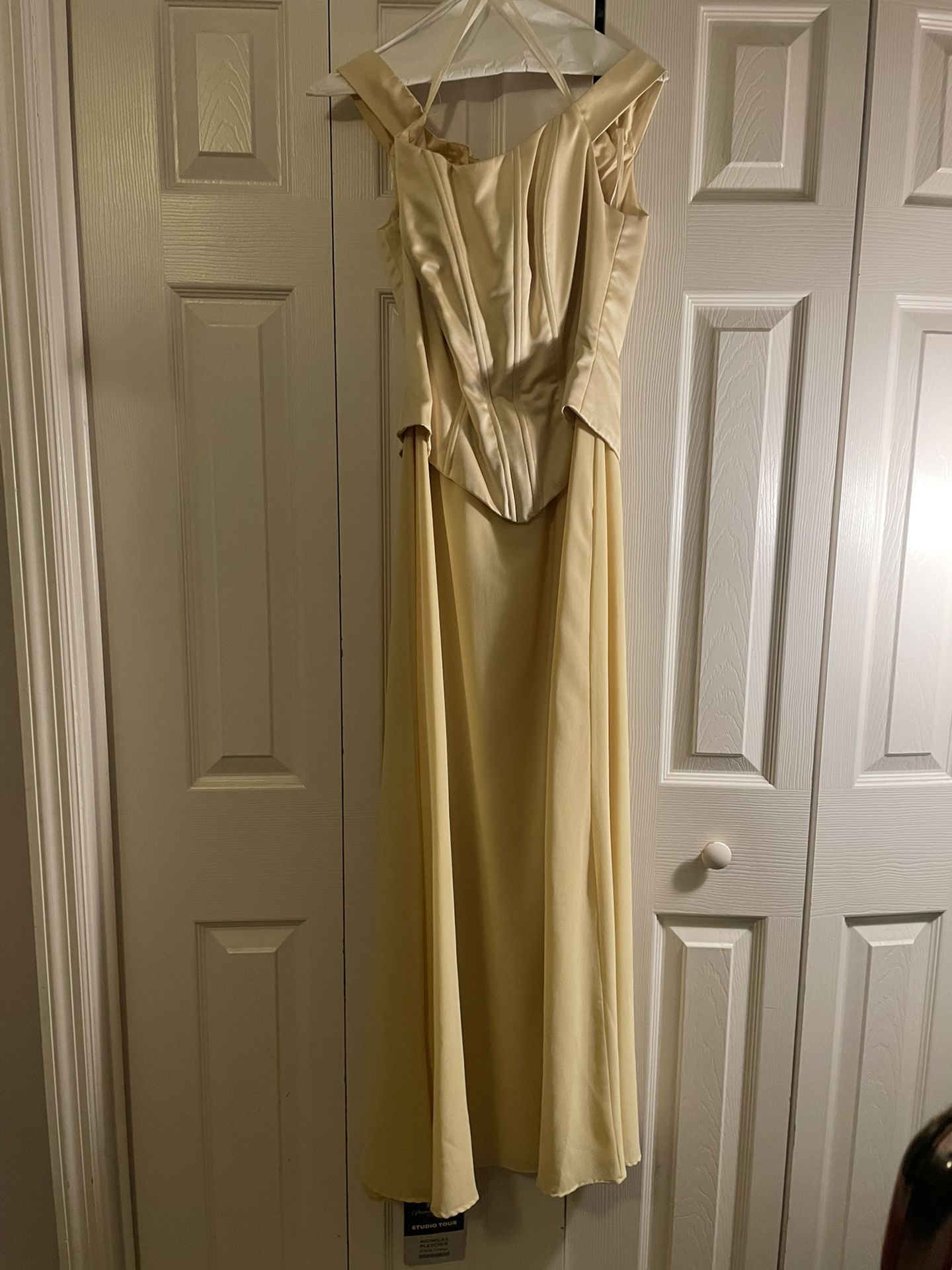 Long Evening Dress With Beautiful Corset Top Size 12