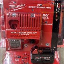 Milwaukee M18 18-Volt Lithium-Ion XC Starter Kit with One 5.0Ah Battery and Charger