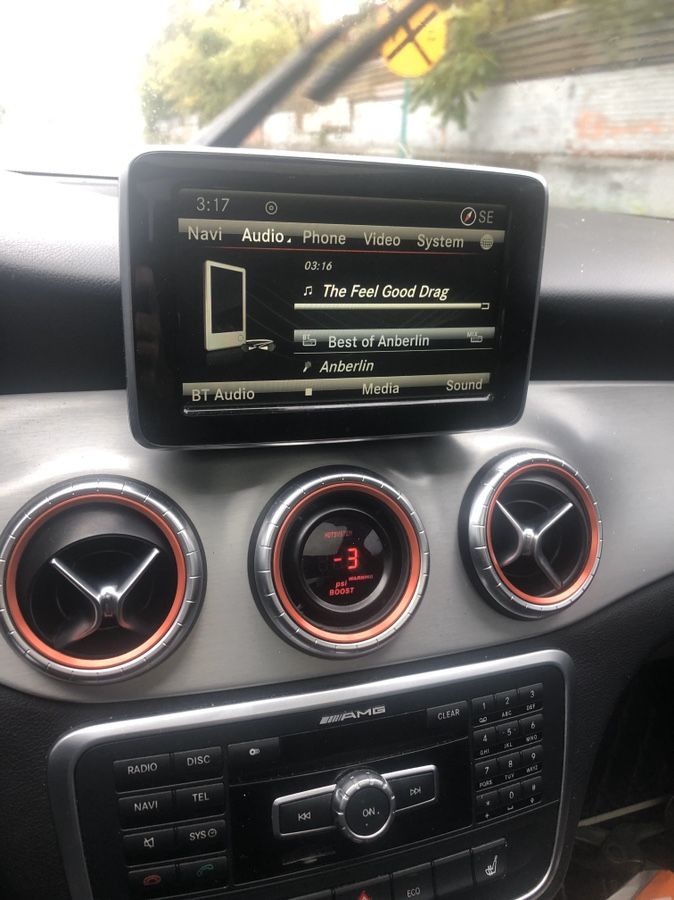 Mercedes CLA center vent pod boost gauge