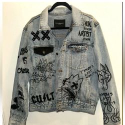 Cult Of Individuality Type IV denim Jacket With double cuffs And Waistband 