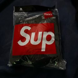 Supreme x Hanes Crew Socks Black