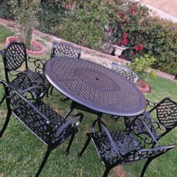 Round Aluminium Patio Dining Set 7pc/outdoor Furniture/outdoor Dining Set/Cash Only 