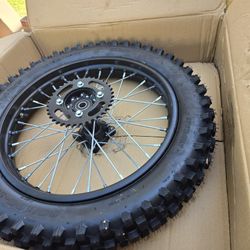 16" Rear Dirt Bike Wheel with Sprocket
