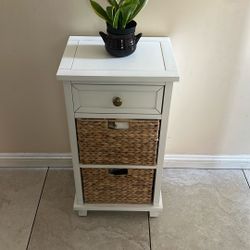 Side Table With 3 Drawers 