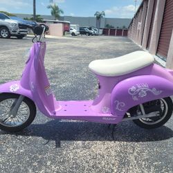 Razor Pocket Mod-Style Electric Scooter – Pink & White – Good Condition!