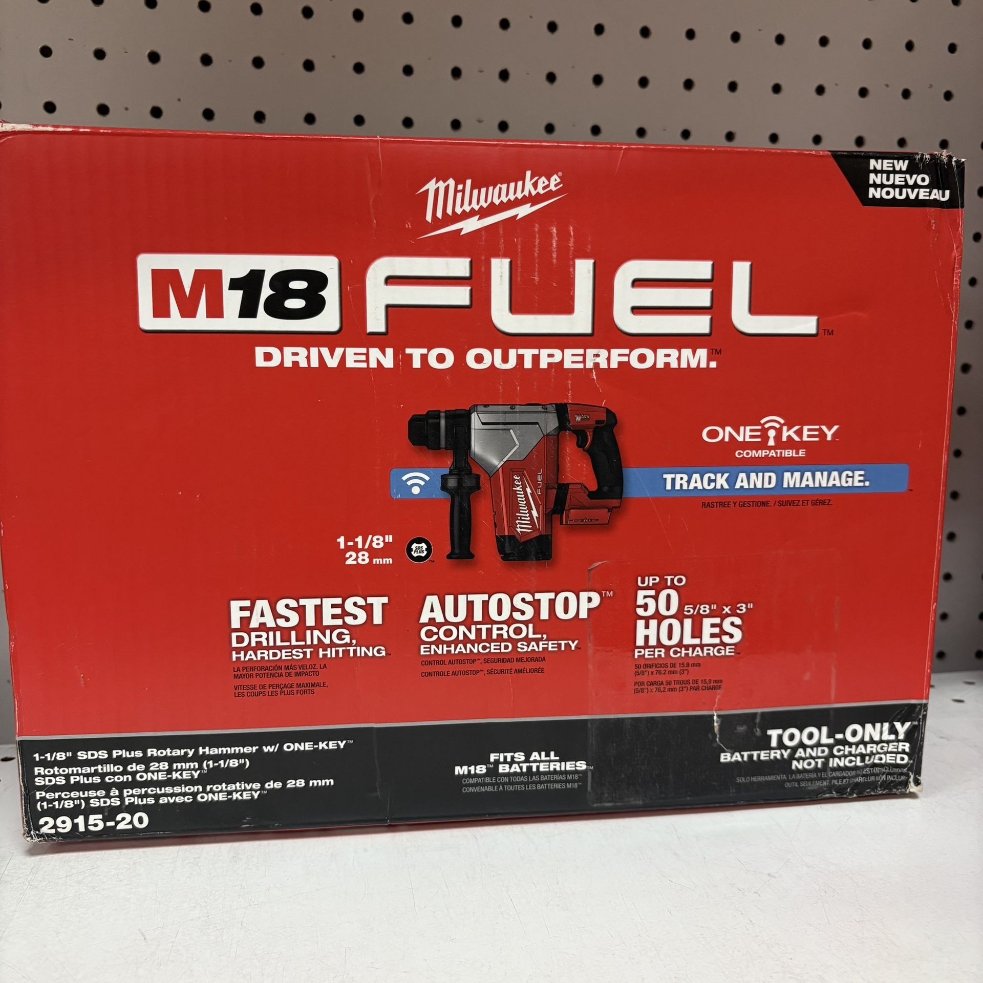 Milwaukee New 1 1/8” Rotary Hammer One Key Fuel M18