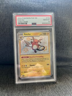 PSA 10 Shiny Raichu Paldean Fates