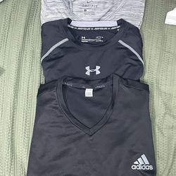 Men’s Athletic Shirt Bundle (Nike, Adidas, Under Armour) Size Large – 3 for $30