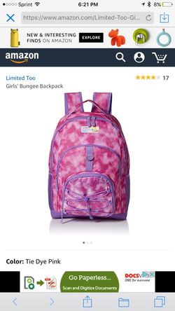 Tie dye pink backpack