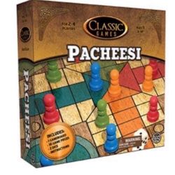 TCG Pacheesi Board Game Classic Games Colorful Pieces Red Blue Green Yellow NWOT