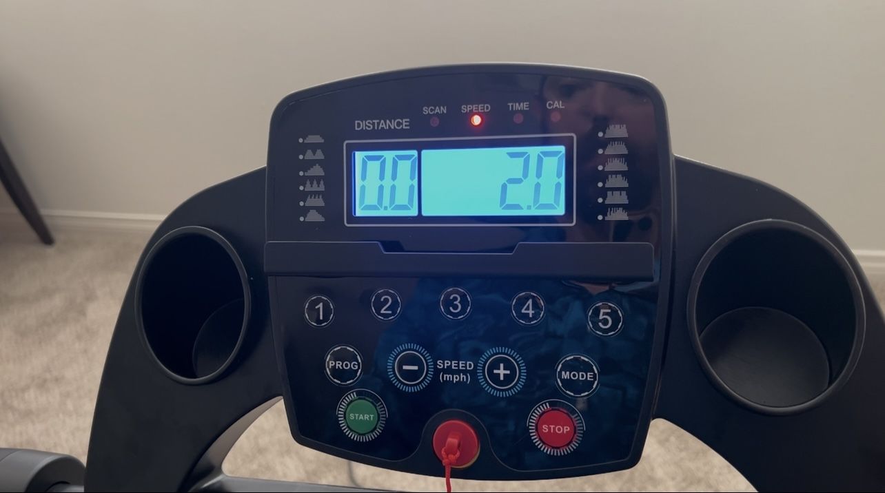 Treadmill with Extended Handrail