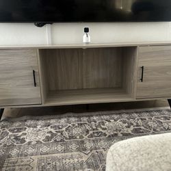 Mid-Century Modern Wood Storage 70” TV stand 