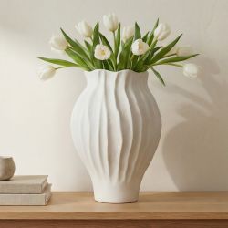 Adria White 18-in Vessel