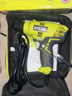 New  RYOBI 5.5 Amp Corded 3/8 in. Variable Speed Compact Drill/Driver with Bag