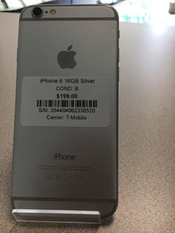 SILVER IPHONE 6 WITH 16GB!!