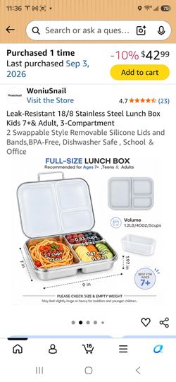 Stainless steel lunch box