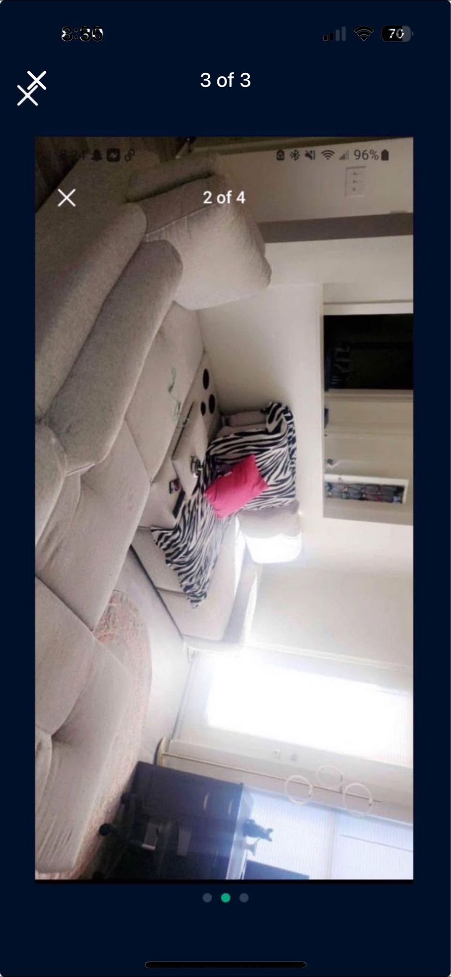 Sectional Couch, Built In Speaker