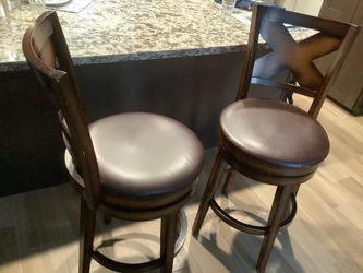 2  swivel bar stools