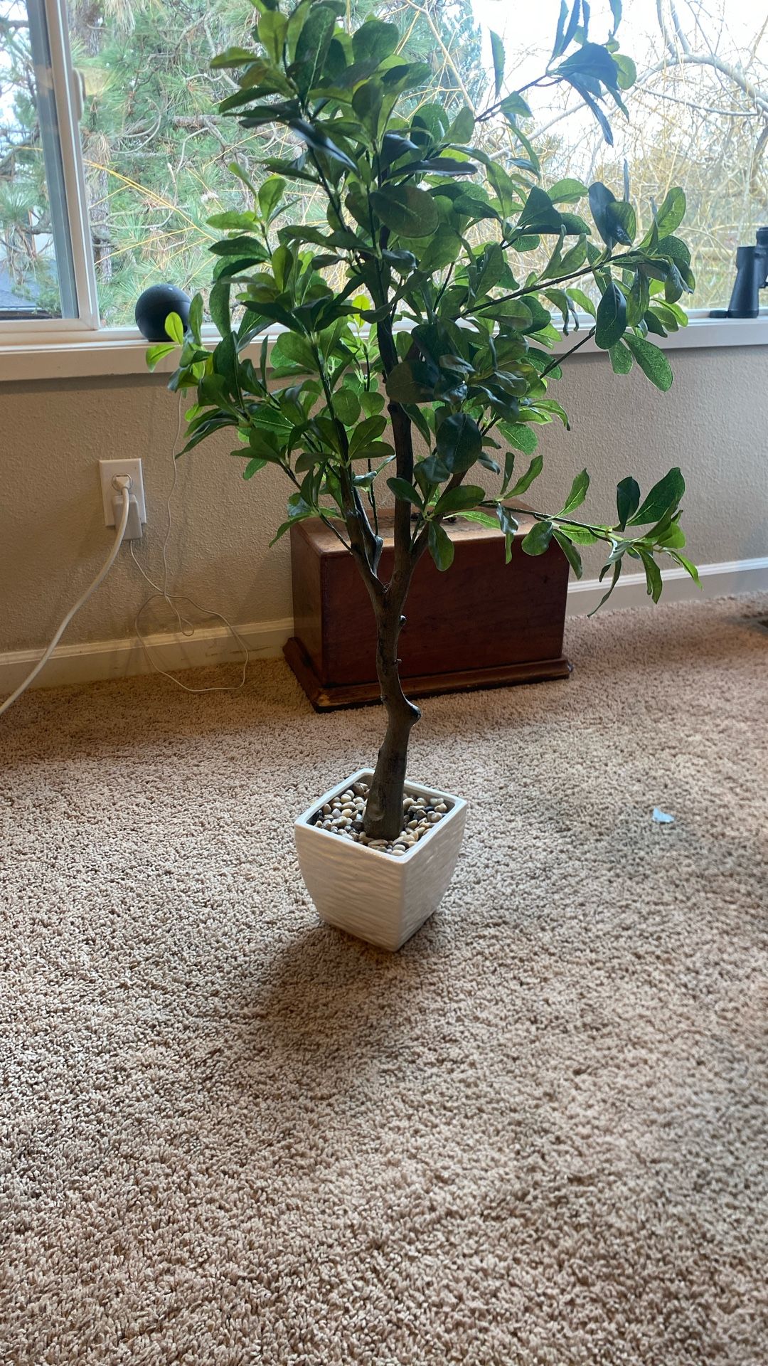 Artificial Indoor Tree with Modern Planter