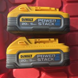 2 Dewalt Power Stack 5.0 Batteries