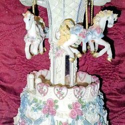 All the Pretty Little Horses Porcelain Music Carousel