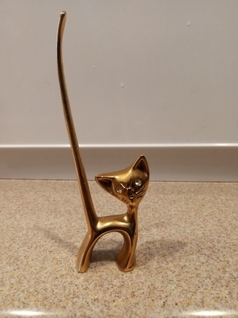 Brass Cat Figurine