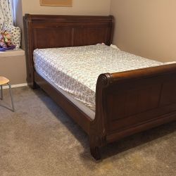 Sleigh Bed Solid Wood 