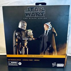 STAR WARS The Black Series The Mandalorian, Ahsoka Tano & Grogu Toy 6-Inch-Scale 